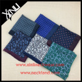 Hand Rolled Paisley Wool Silk Custom Print Wholesale Pocket Squares for Men